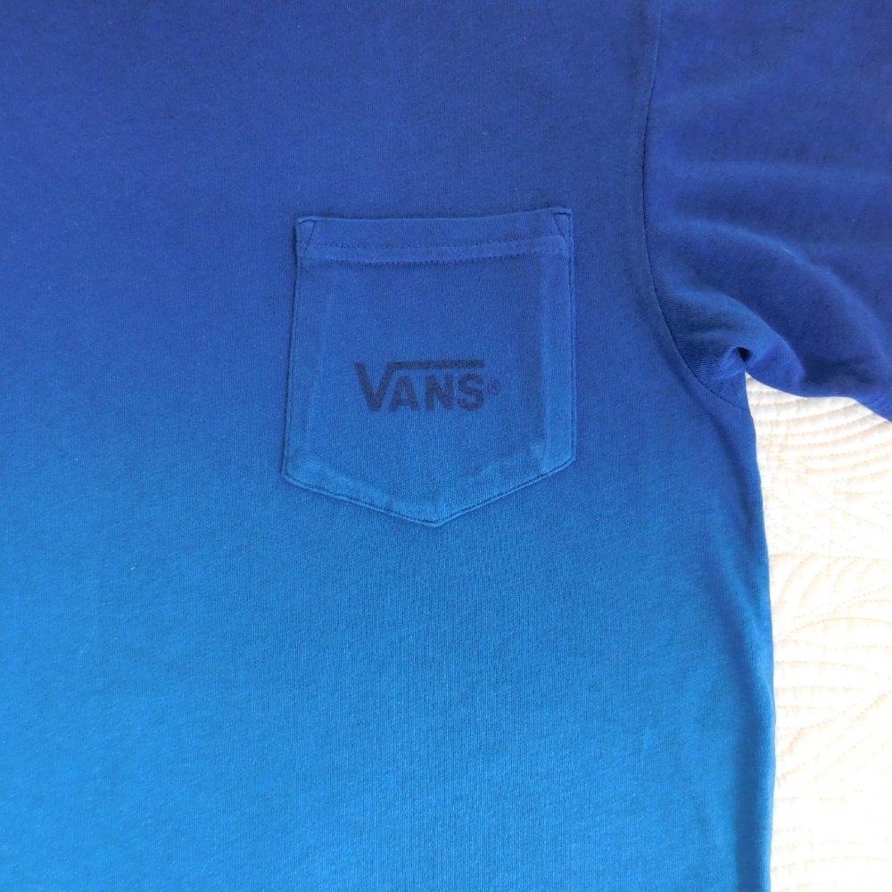 Vans Original gradient dye twilight blue colorwash crewneck cotton jersey Tshirt - Picture 4 of 11